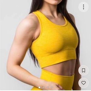 Alphalete Revival Vault Yellow Sports Bra Size XS